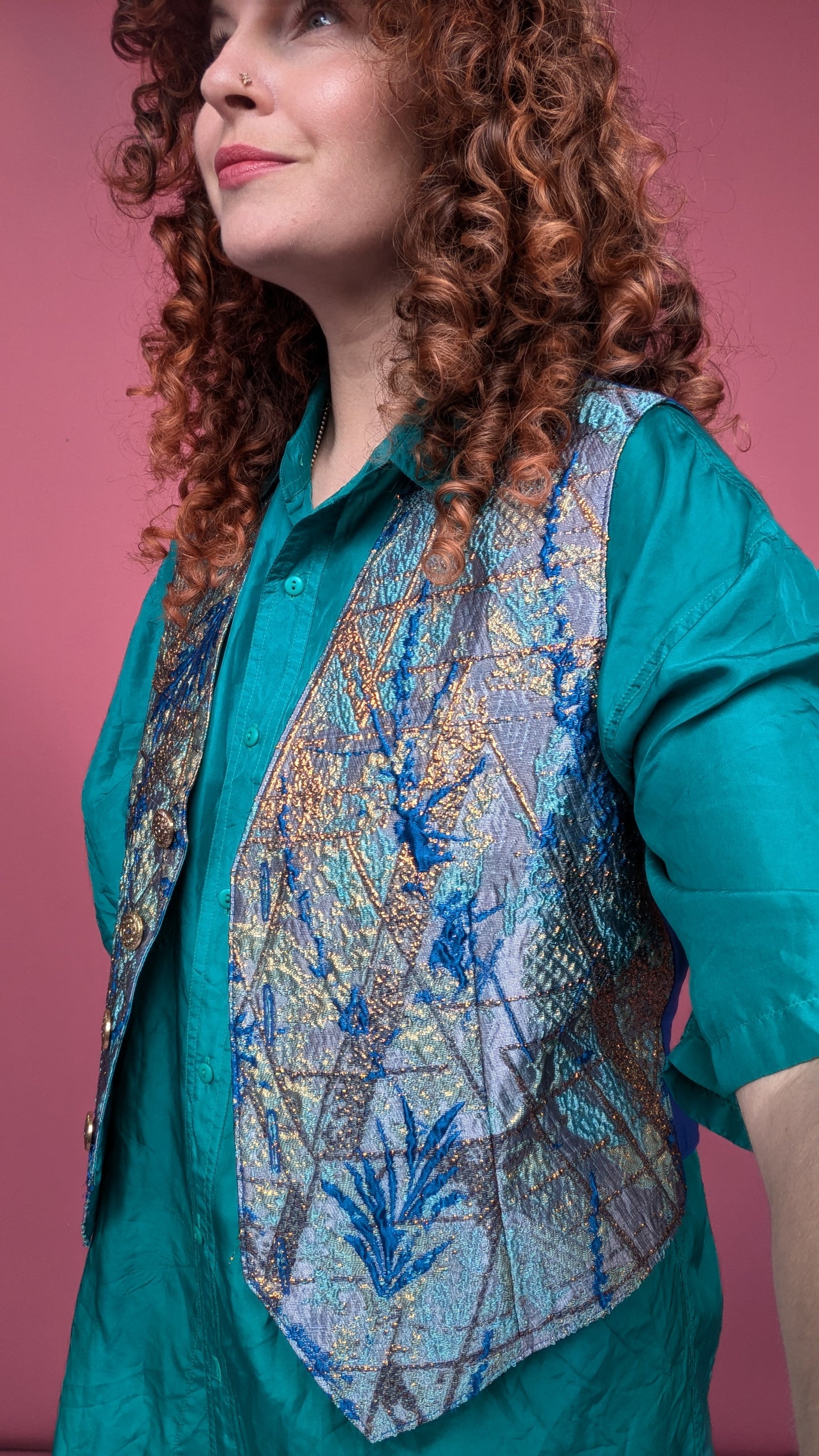 Lined Waistcoat in Ocean Breeze