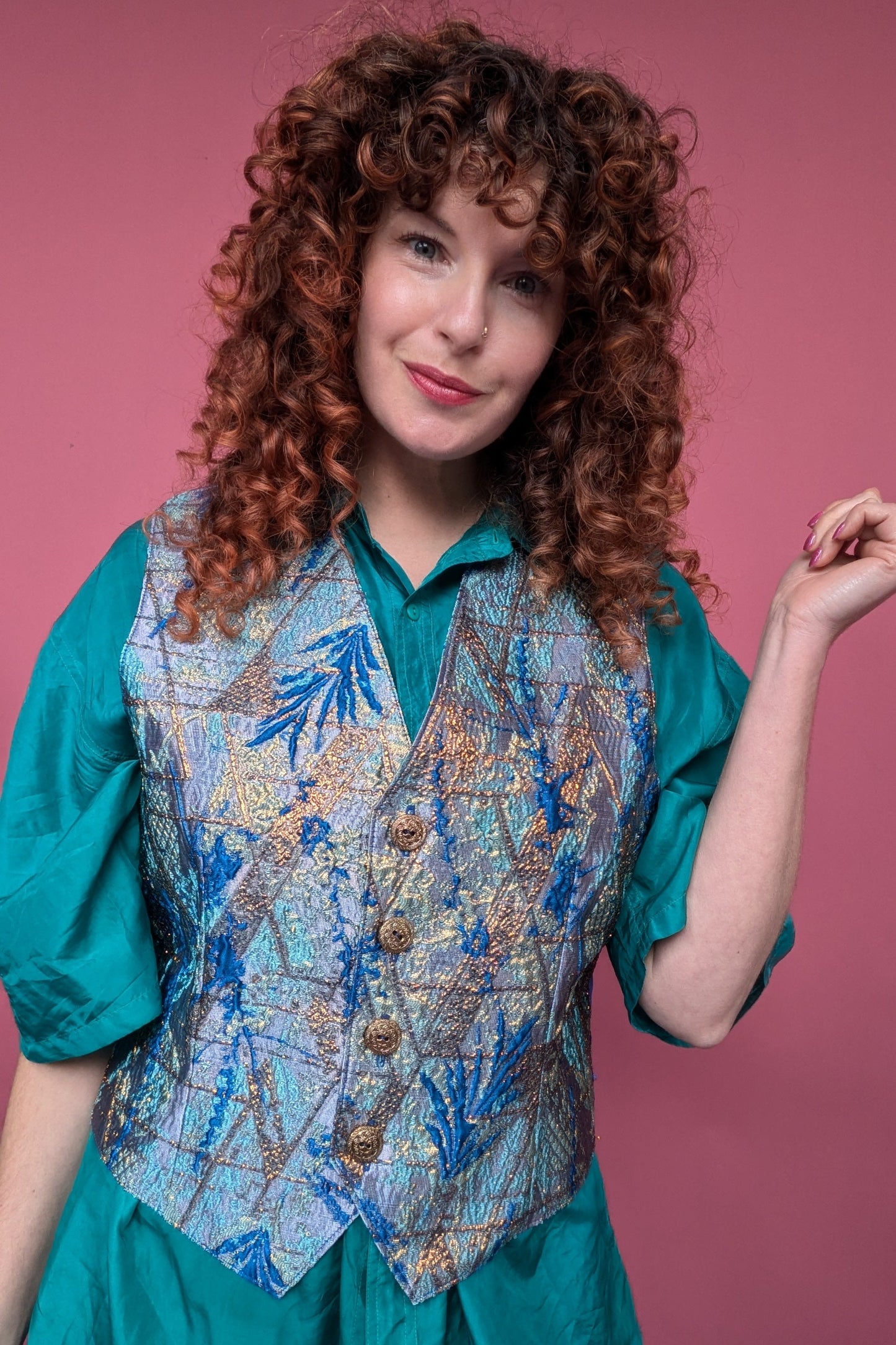 Lined Waistcoat in Ocean Breeze