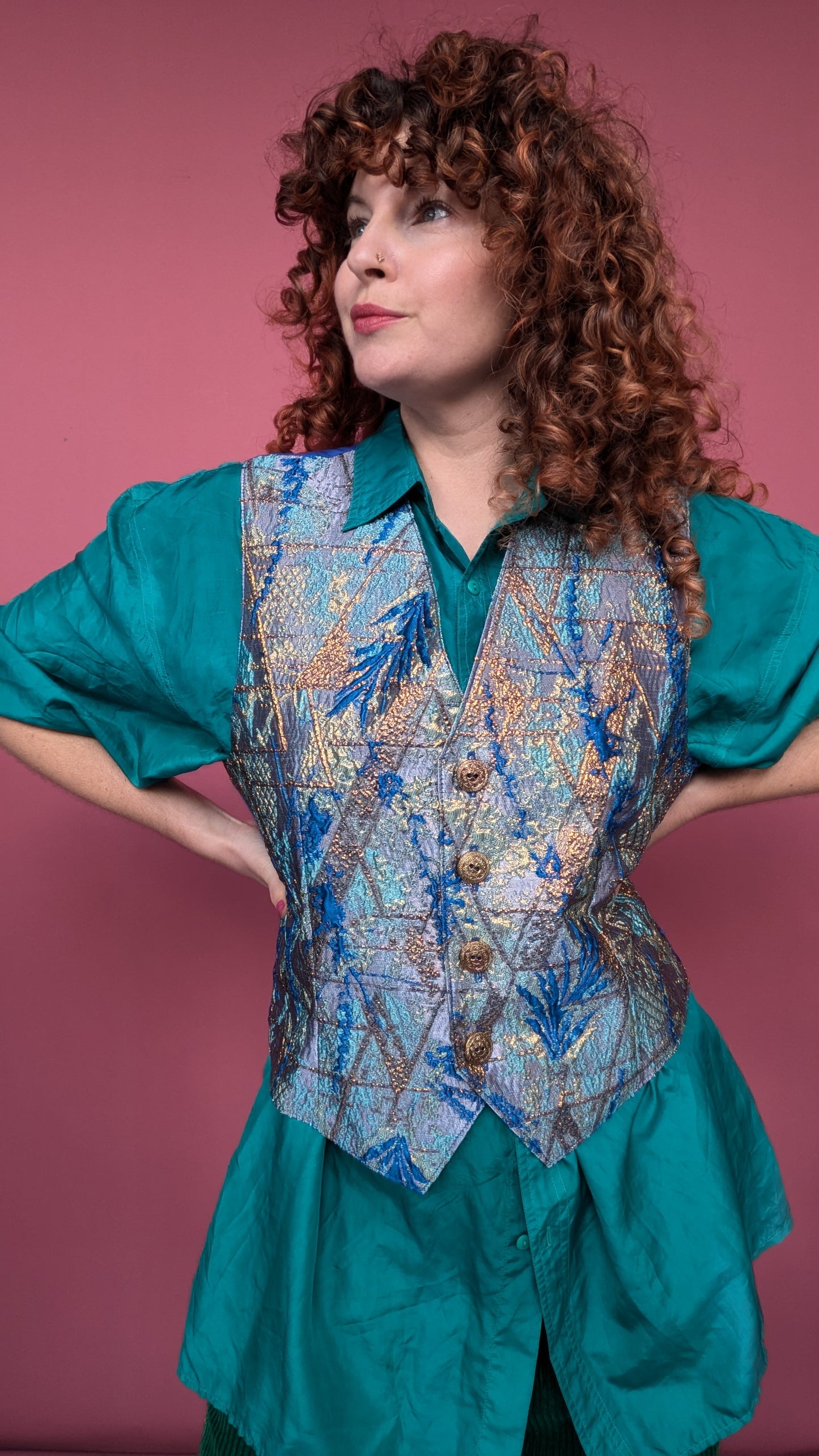 Lined Waistcoat in Ocean Breeze