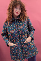 Sample - Rain Coat in Teal Floral Paisley - Megan Crook
