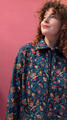 Sample - Rain Coat in Teal Floral Paisley - Megan Crook