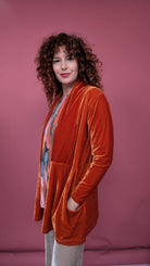 Velvet Jacket in Burnt Orange - Megan Crook
