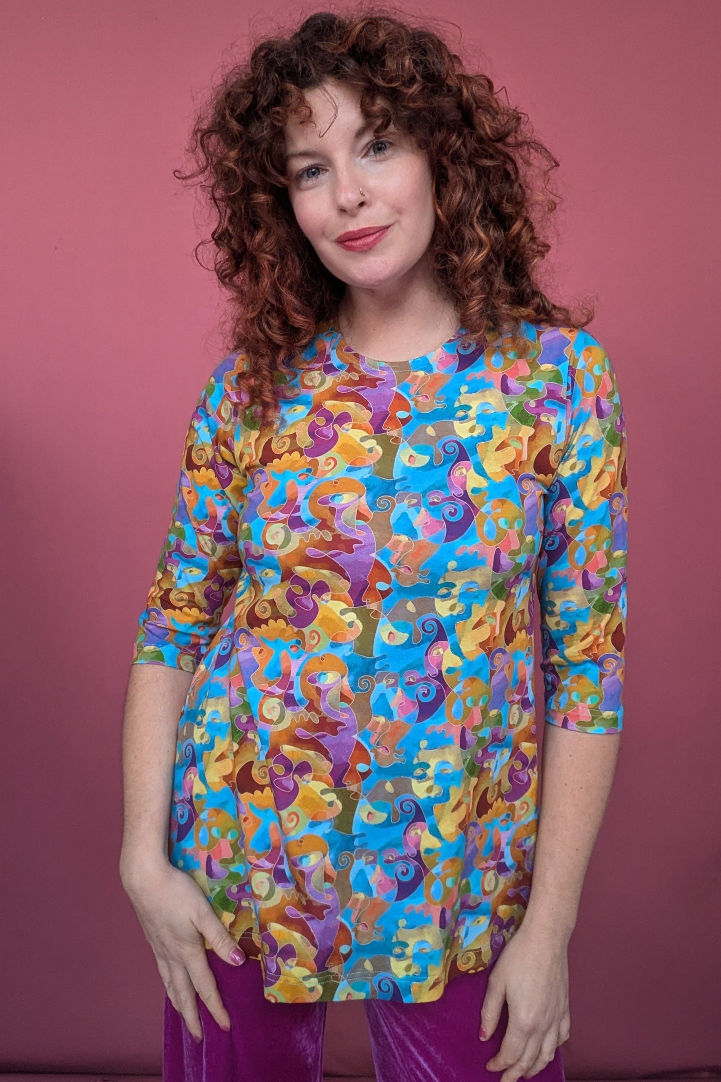 Swing Tunic in Picasso Faces