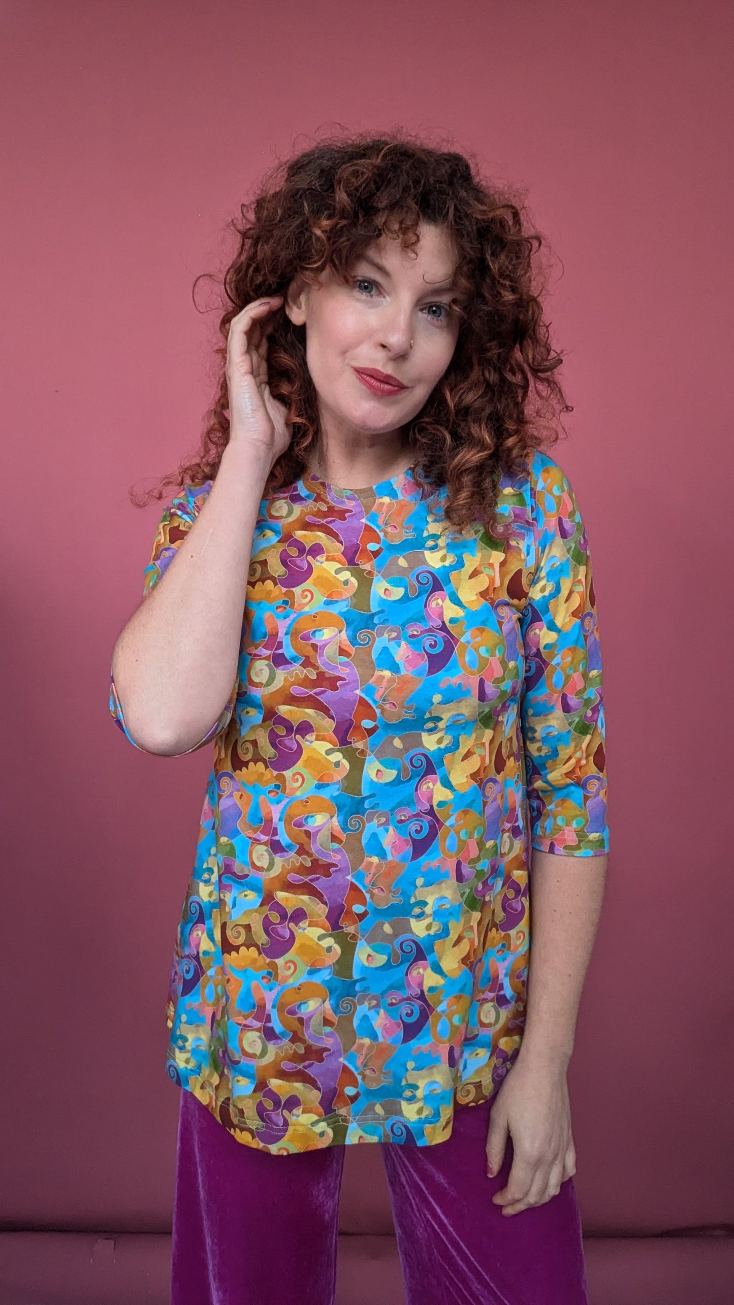 Swing Tunic in Picasso Faces