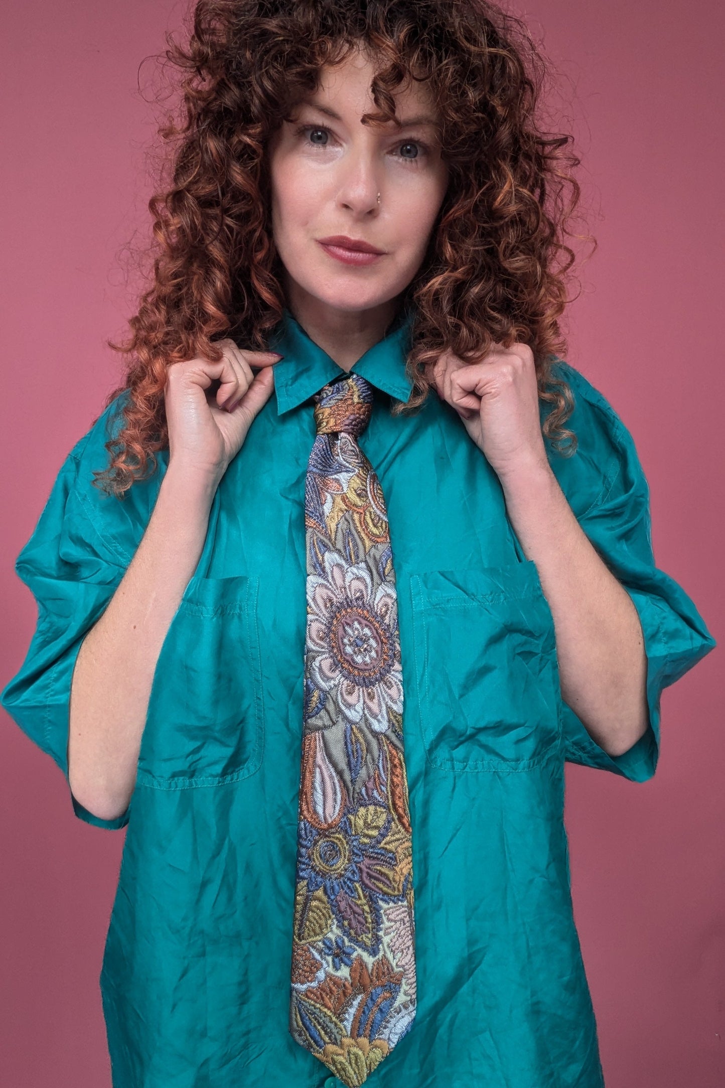 Tie in Art Deco Floral Fantasy