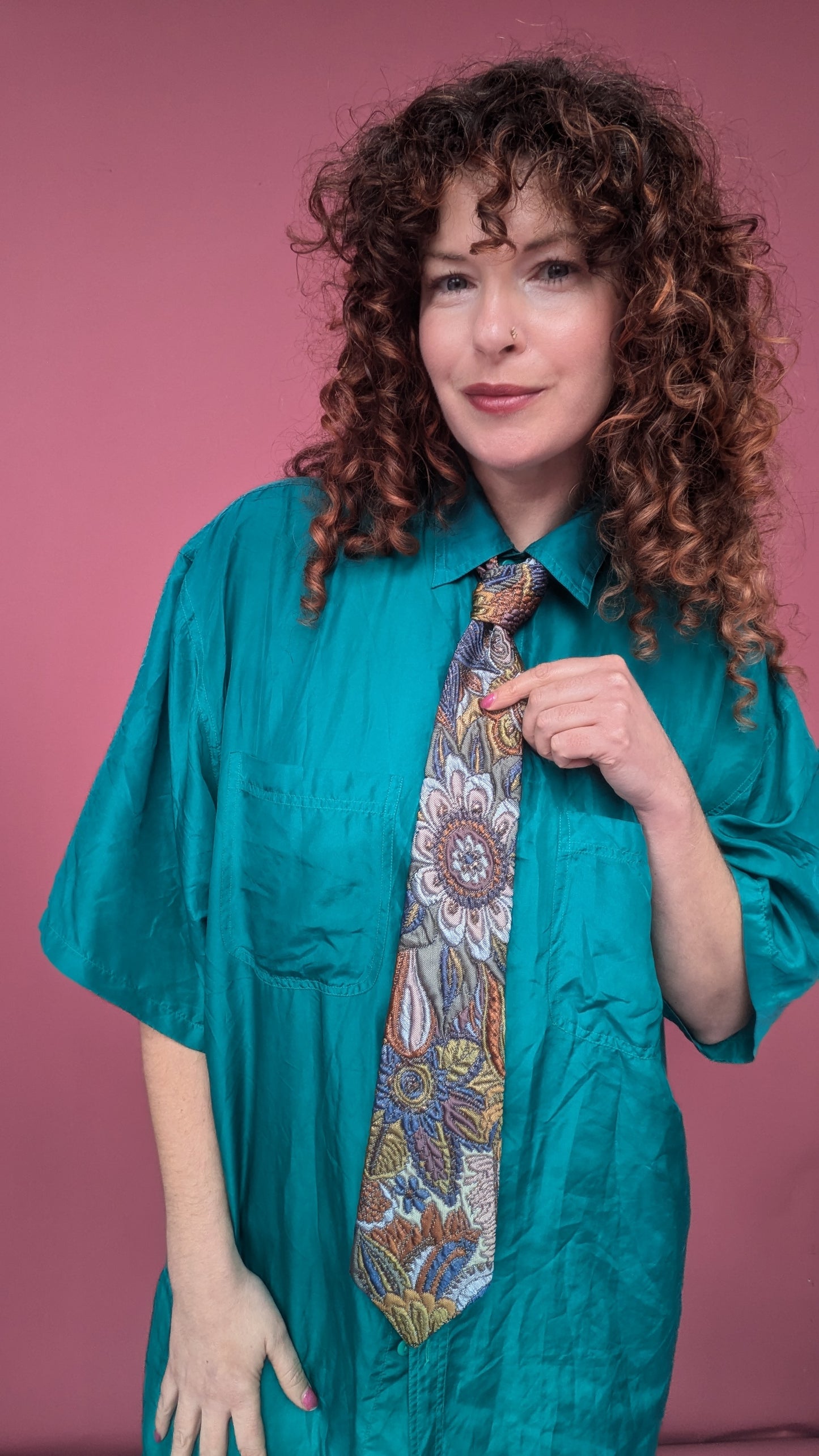 Tie in Art Deco Floral Fantasy