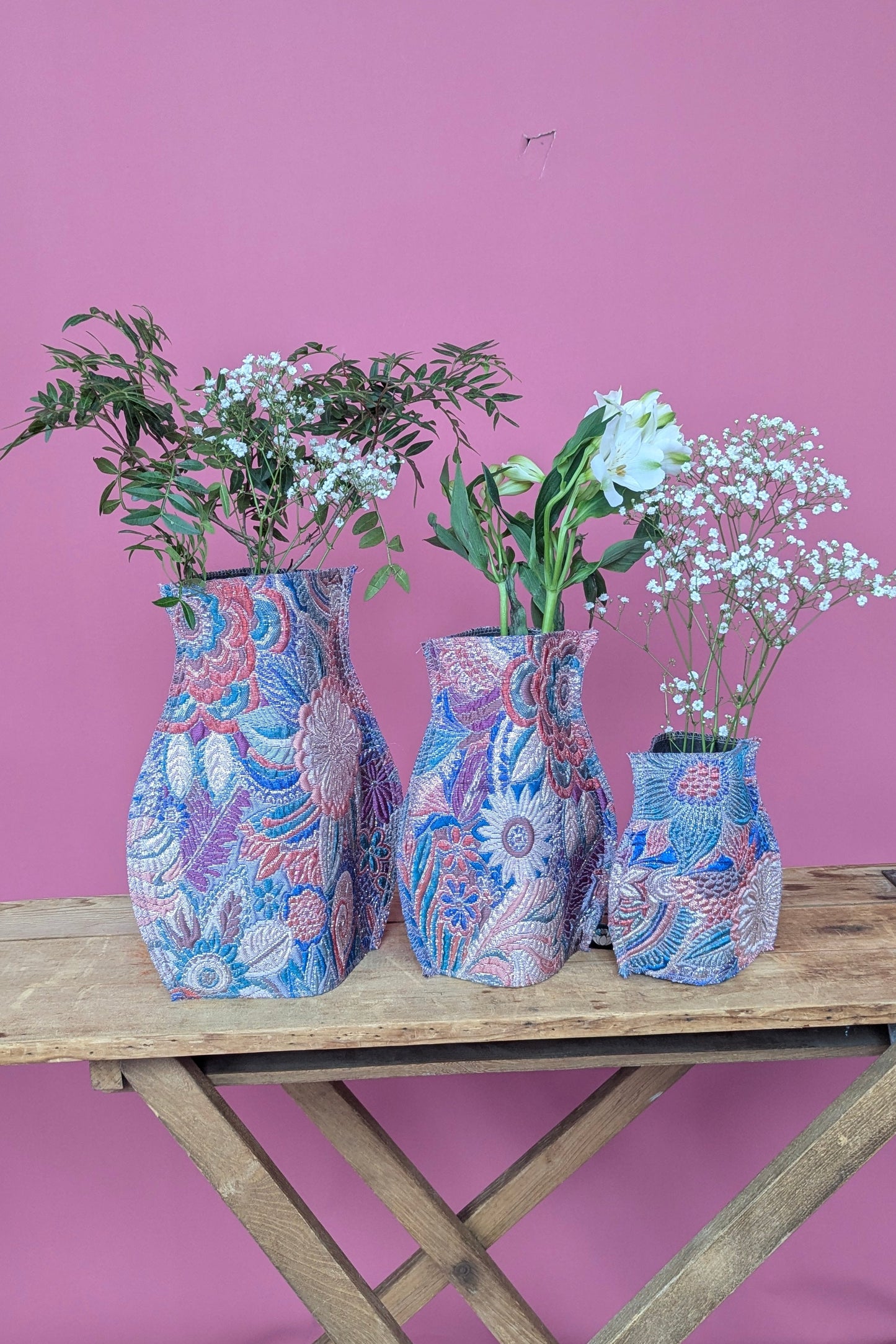 Pop Up Vase in Pastel Floral Fantasy