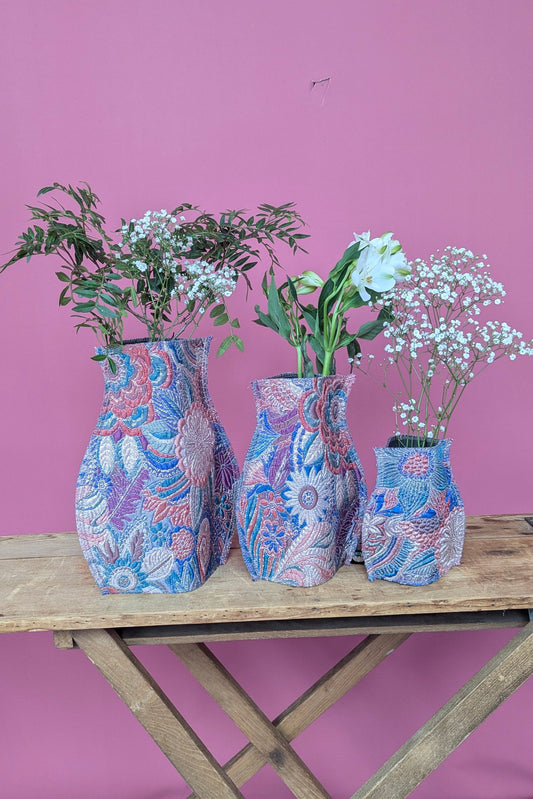 Pop Up Vase in Pastel Floral Fantasy