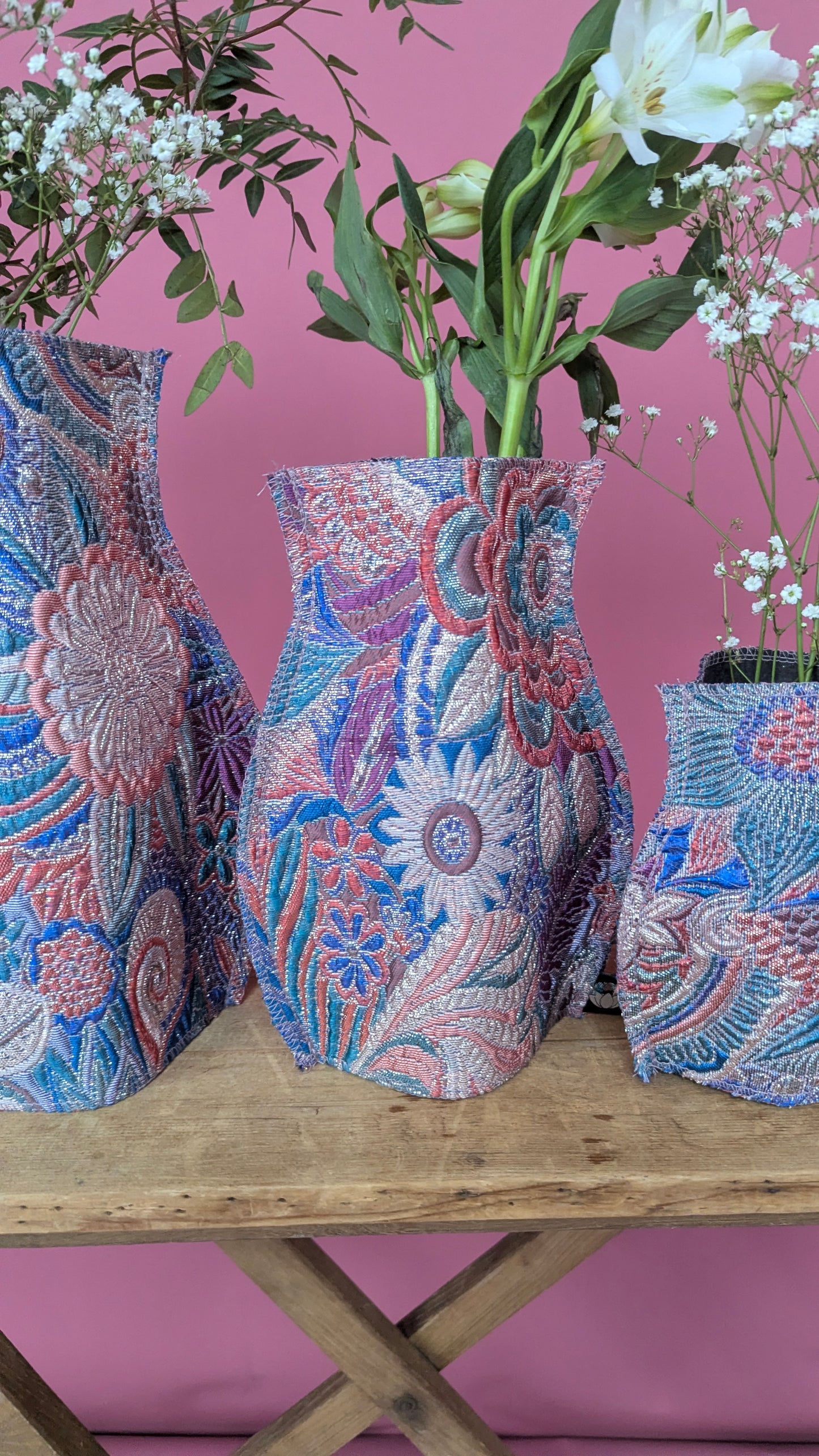 Pop Up Vase in Pastel Floral Fantasy