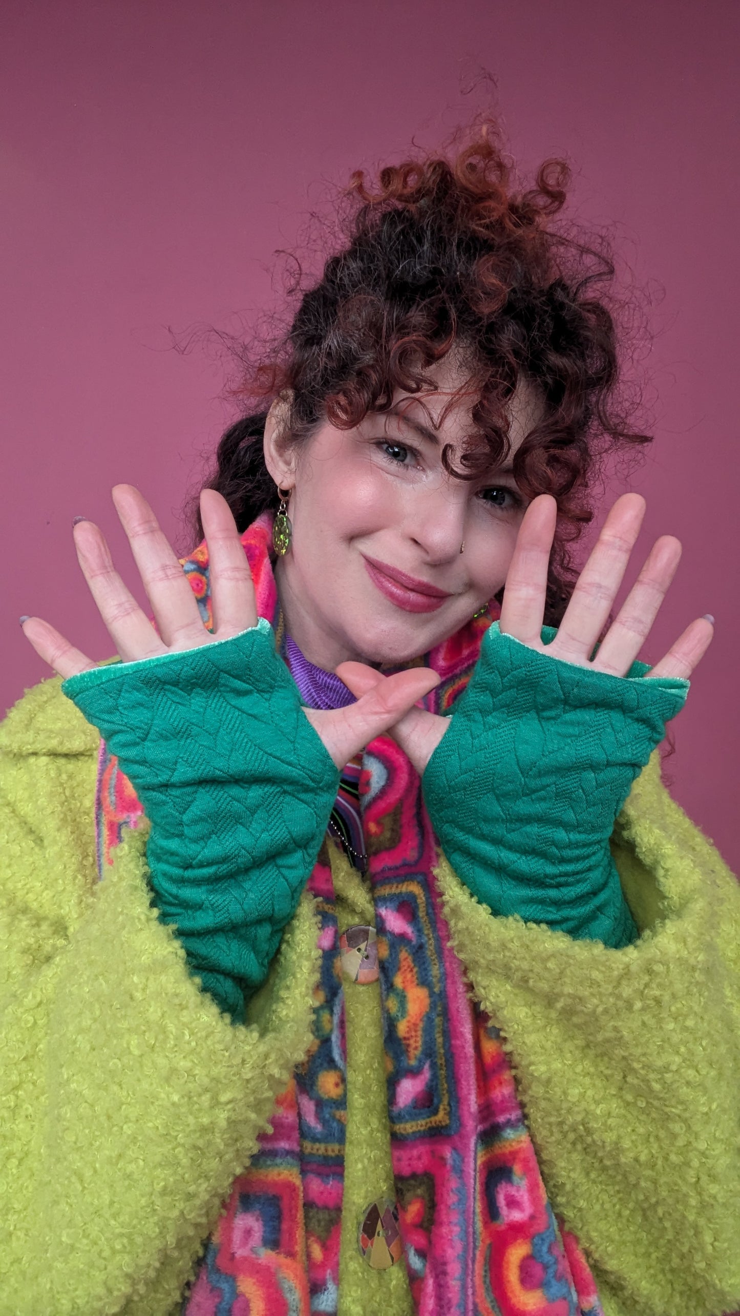 Reversible Hand Warmers in Clover Jade