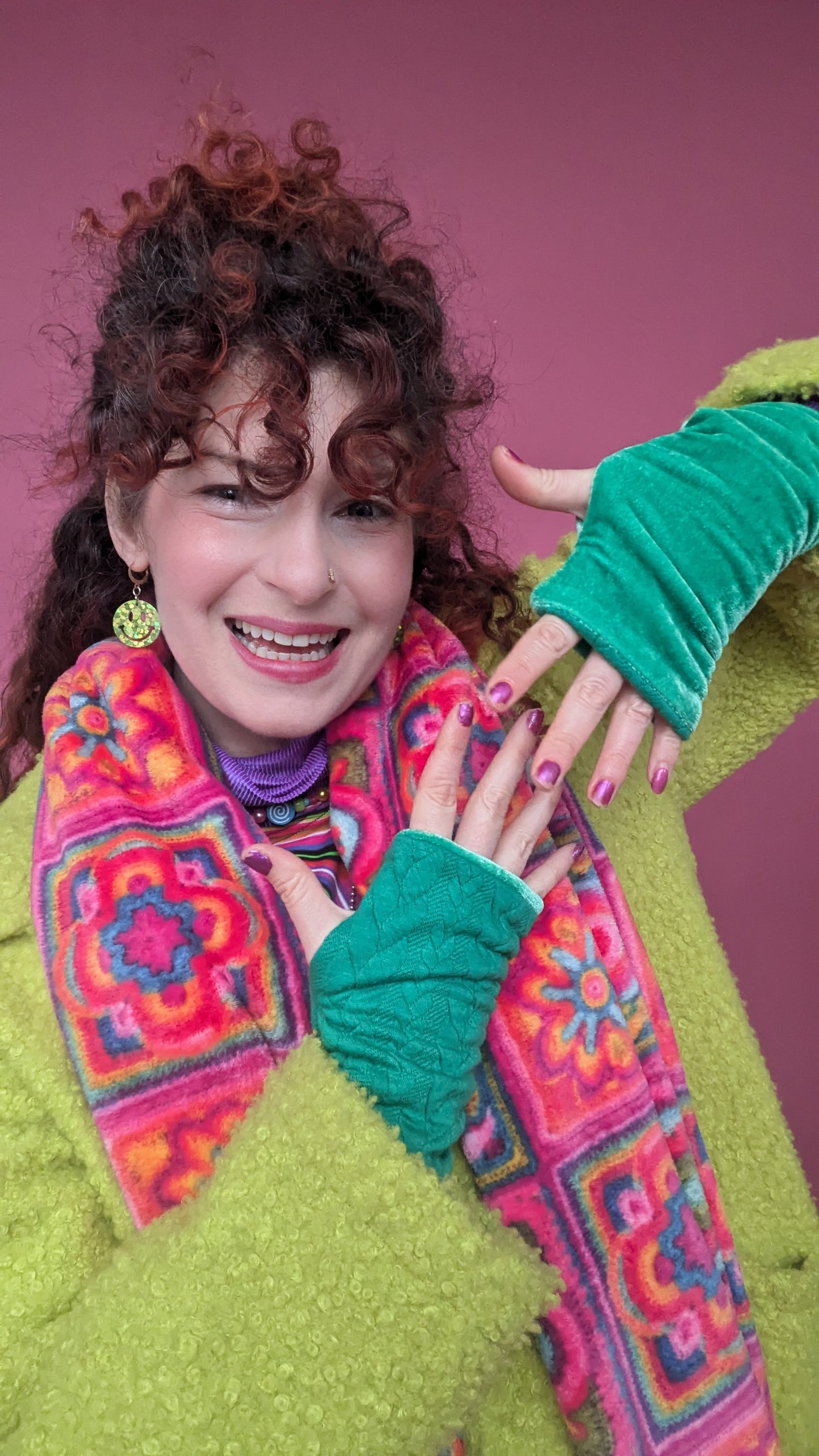 Reversible Hand Warmers in Clover Jade