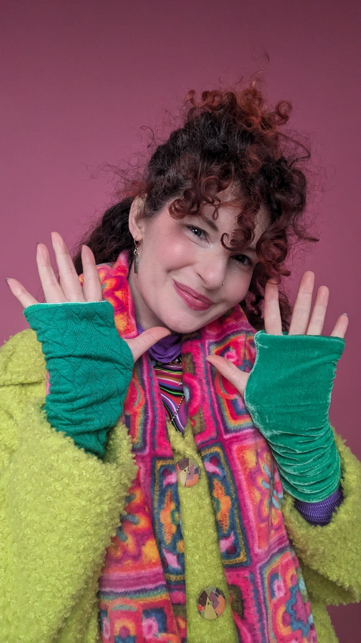 Reversible Hand Warmers in Clover Jade