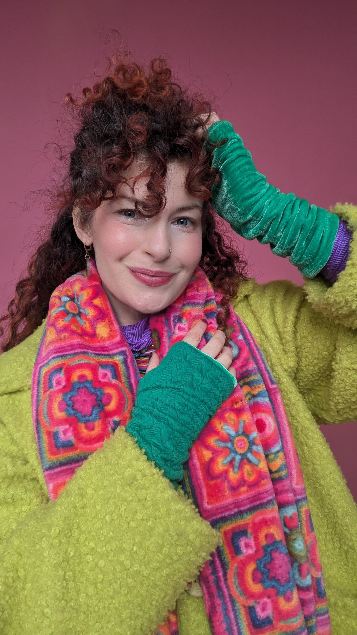 Reversible Hand Warmers in Clover Jade