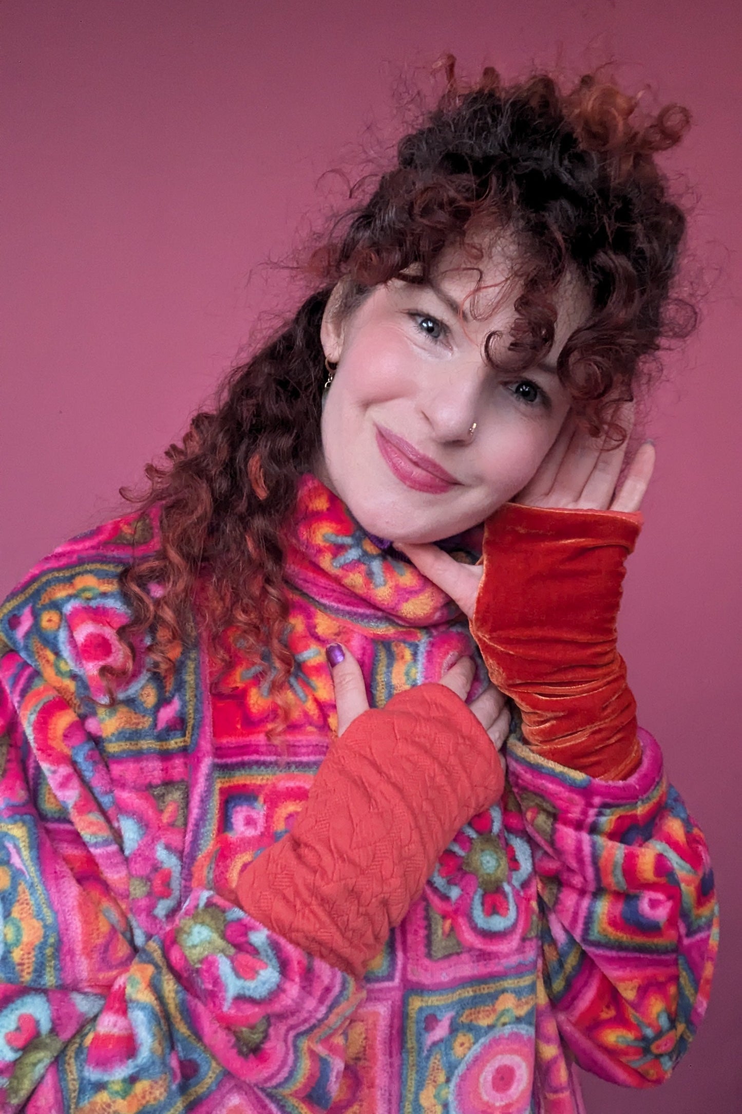 Reversible Hand Warmers in Burnt Orange