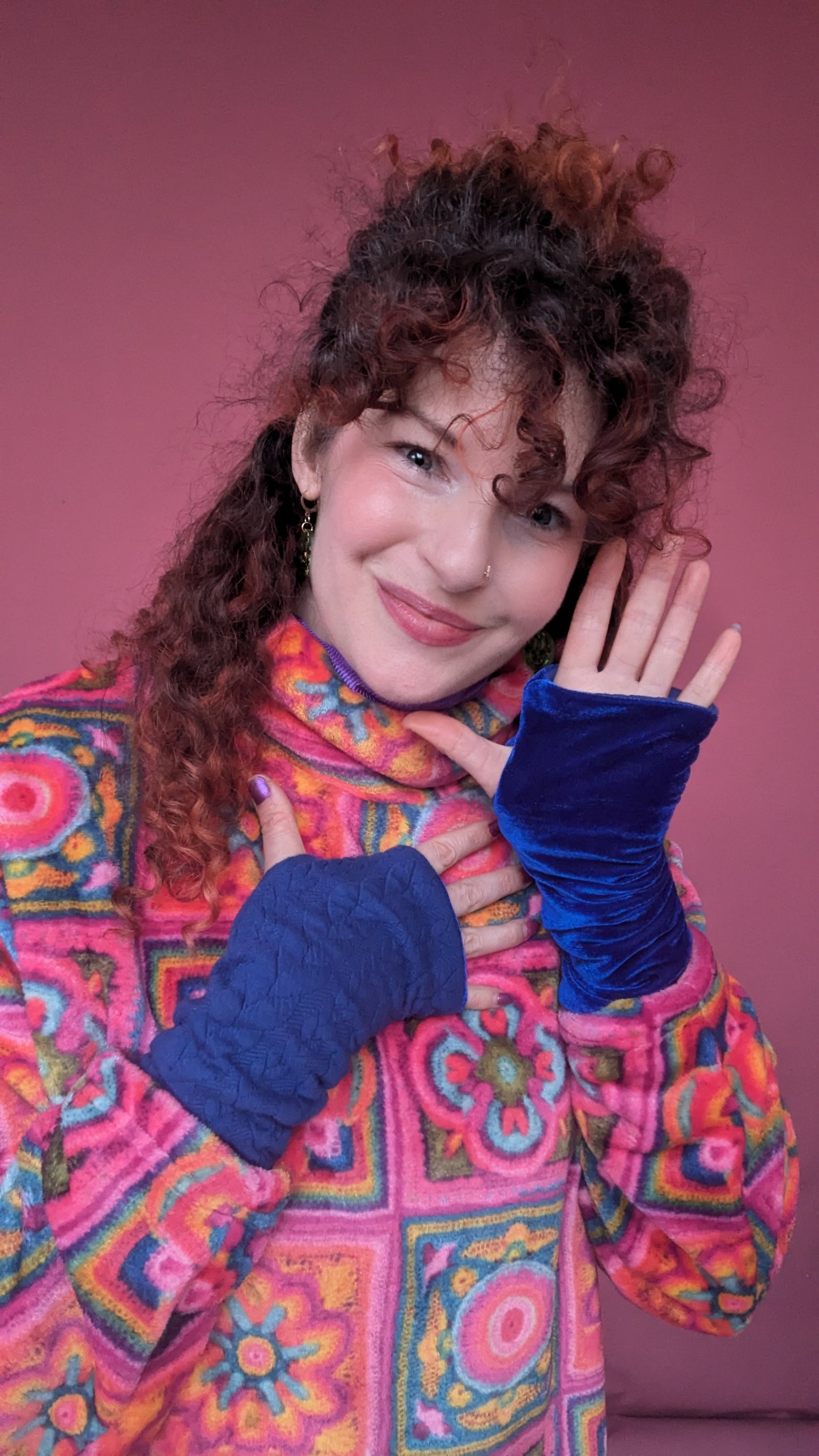 Reversible Hand Warmers in Royal Blue
