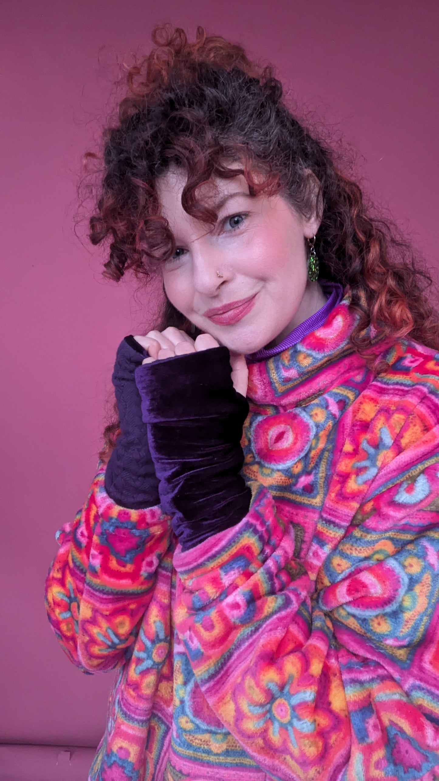 Reversible Hand Warmers in Aubergine Midnight