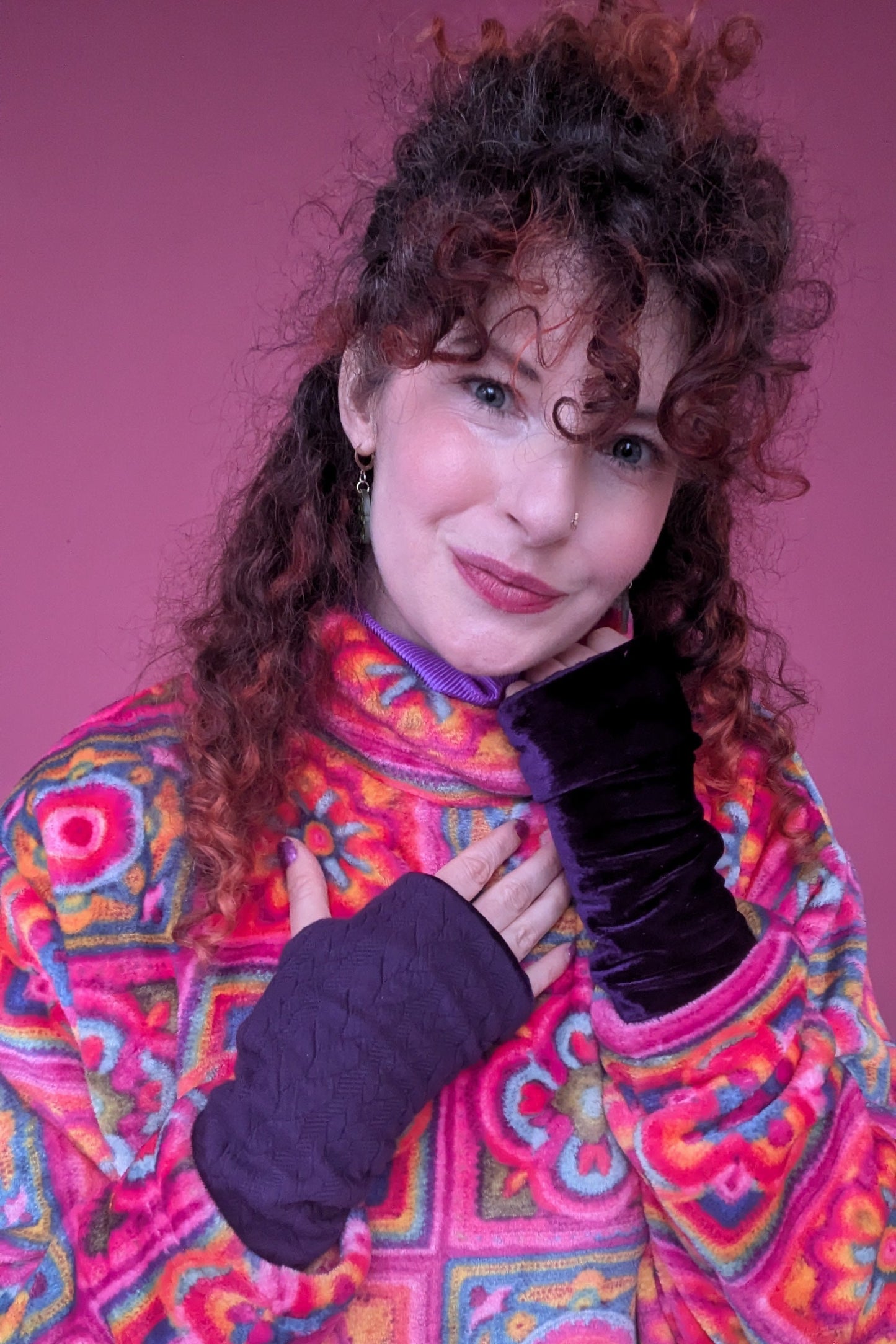 Reversible Hand Warmers in Aubergine Midnight