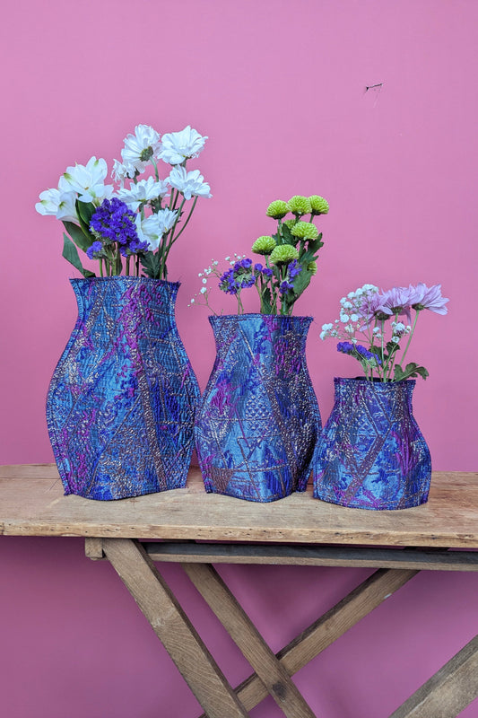 Pop Up Vase in Purple and Teal