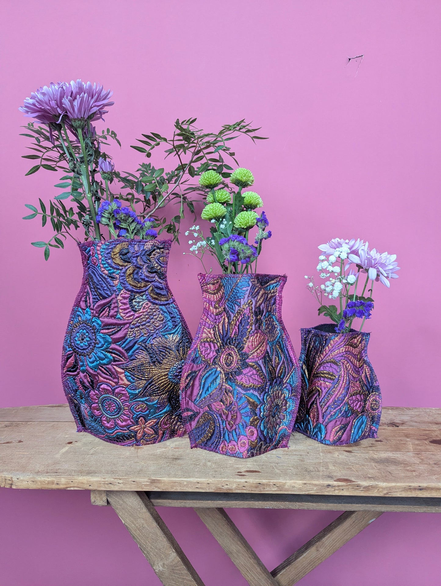Pop Up Vase in Jewel Floral Fantasy