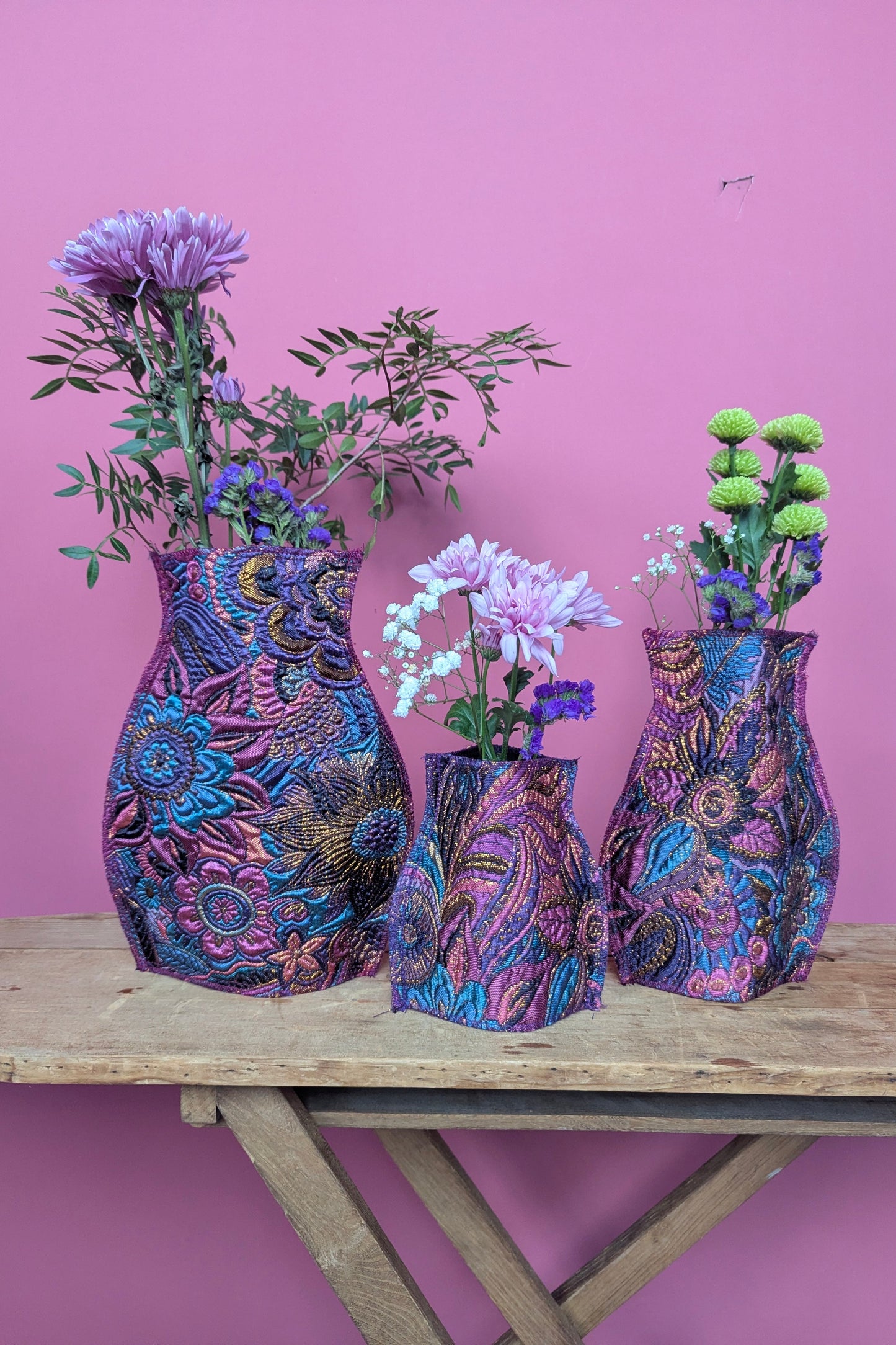 Pop Up Vase in Jewel Floral Fantasy