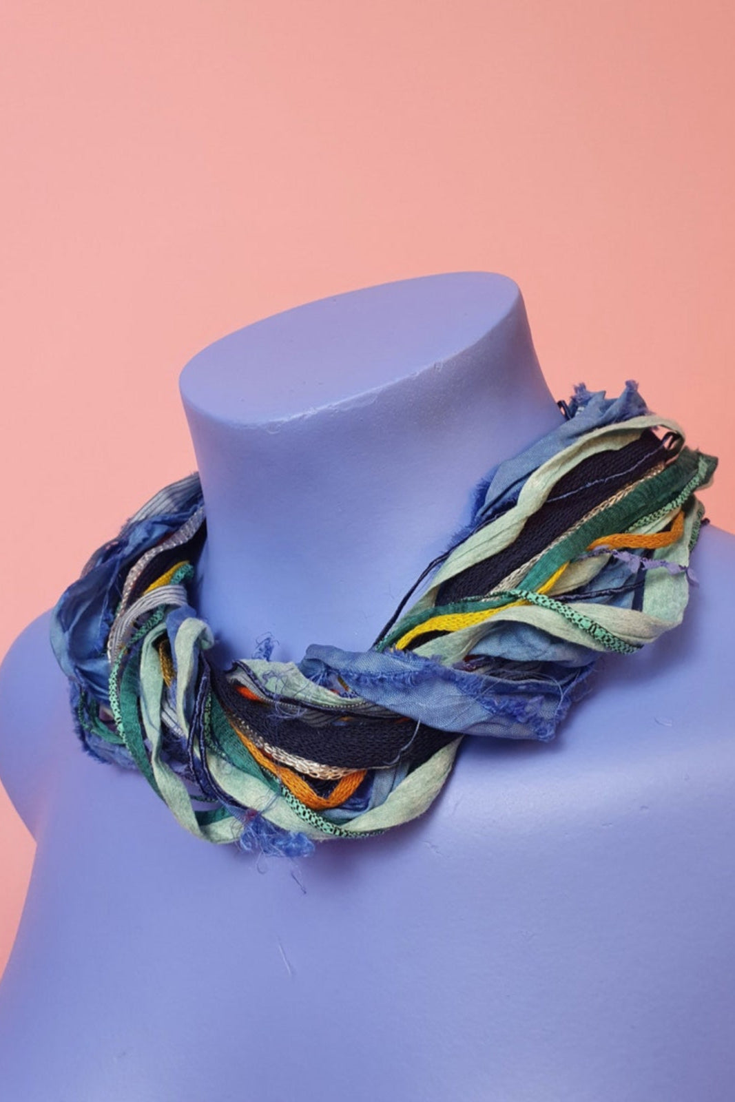 Silk Yarn Necklace in Beach Hut - Megan Crook