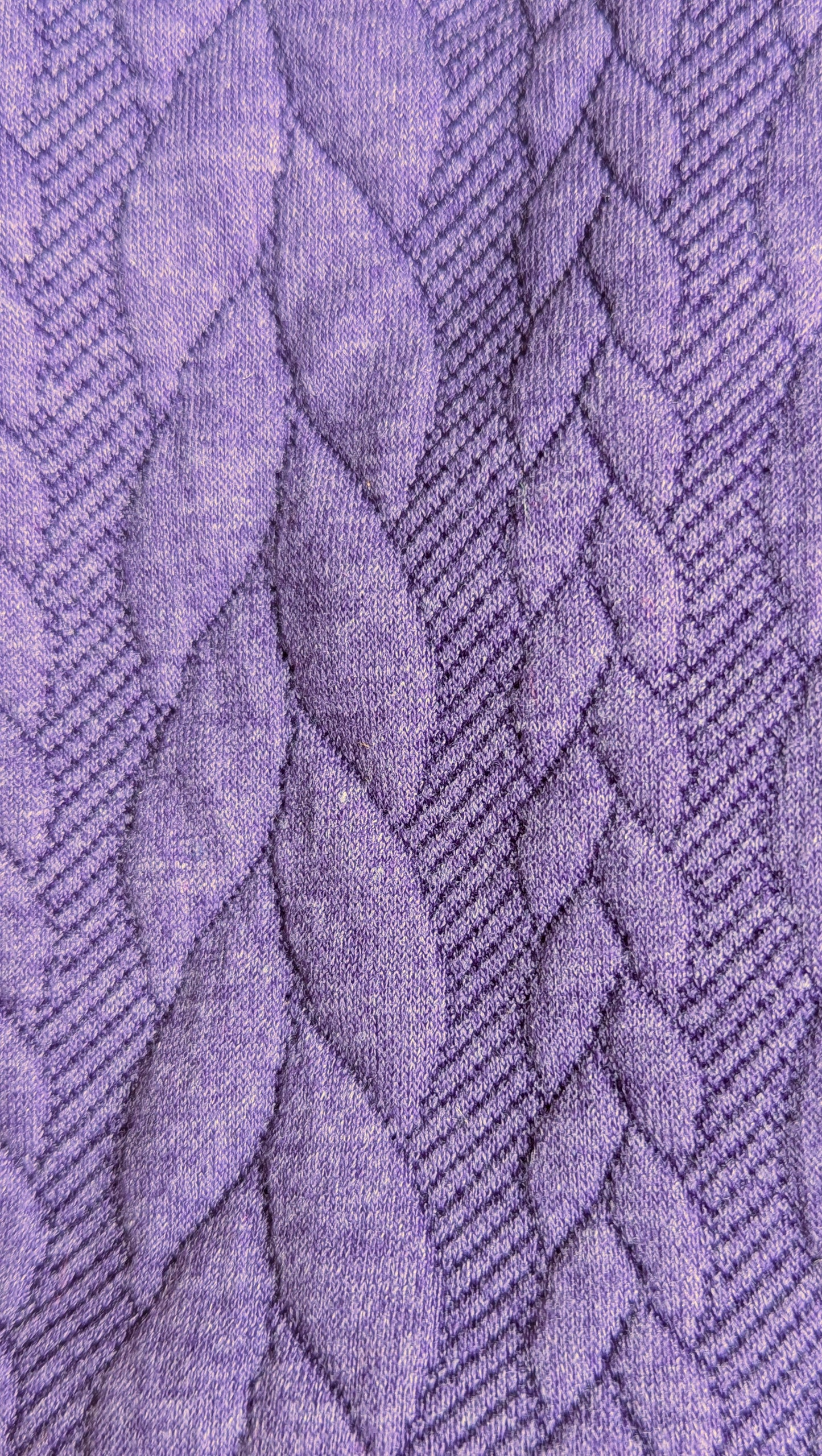 Cable Knit Jersey Wrist Warmers in Purple + 1 Colour