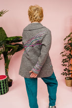 Load image into Gallery viewer, Embellished Short Wool Coat in Light Grey