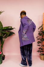 Load image into Gallery viewer, Embellished Short Wool Coat in Lilac
