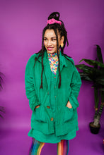 Load image into Gallery viewer, Corduroy Long Chore Jacket in Emerald Green