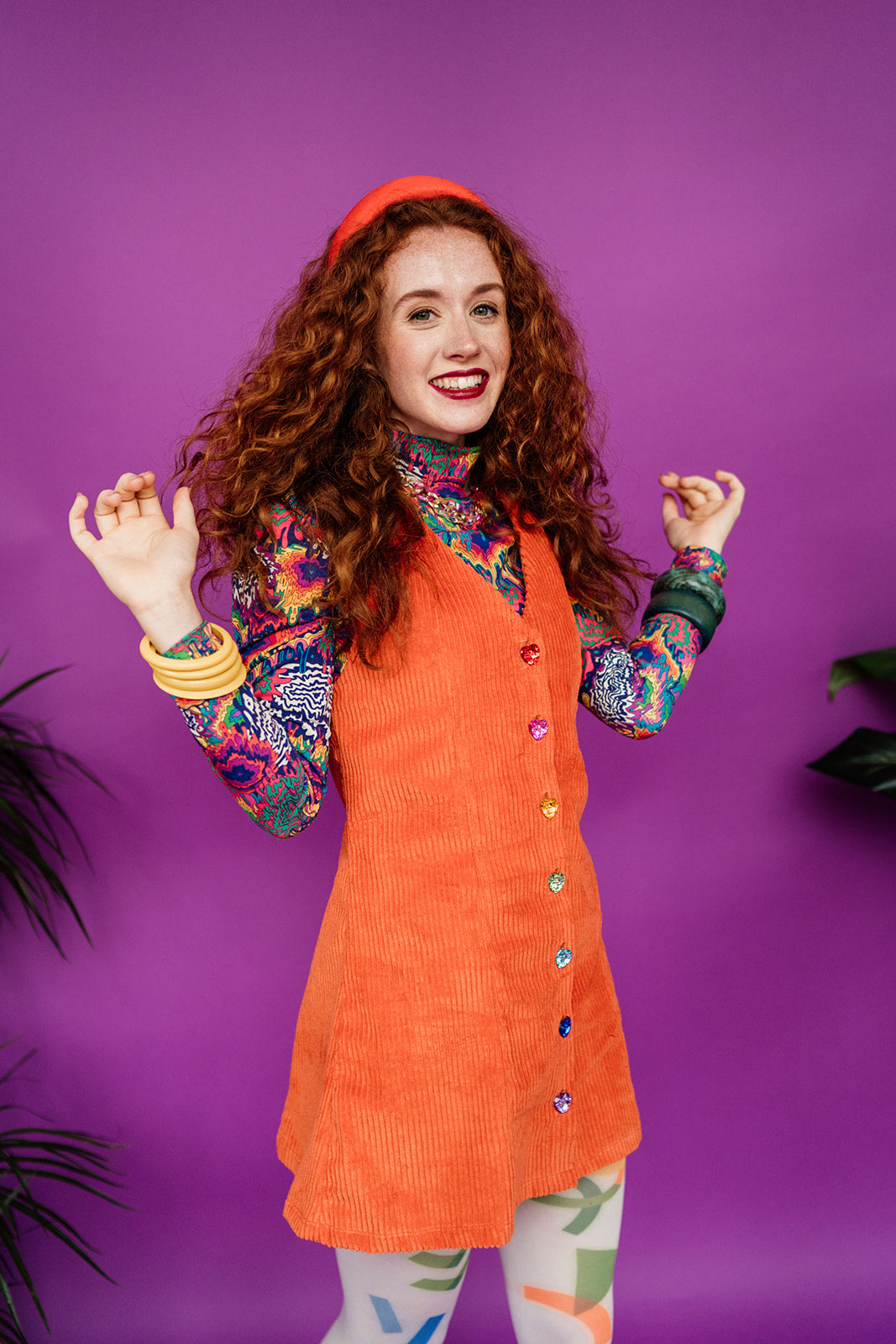 Long Sleeved Turtleneck in Rainbow Drip - Megan Crook