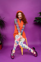 Long Sleeved Turtleneck in Rainbow Drip - Megan Crook