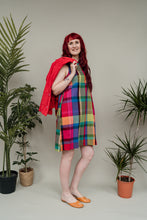 Load image into Gallery viewer, Summer Dress in Rainbow Tartan