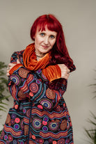 Velvet Cowl in Burnt Orange - Megan Crook