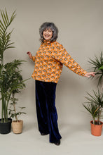 Load image into Gallery viewer, Funnel Neck Jumper in Orange Rainbow