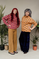 SALE Funnel Neck Jumper in Berry Rainbow XL - Megan Crook