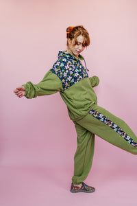 Sweatpants in Green and Blue Freshia