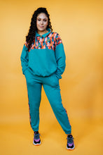 Load image into Gallery viewer, Sweatpants in Turquoise Abstract Paint