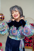 Velvet Cowl and Wrist Warmers Set in Midnight - Megan Crook