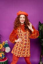Load image into Gallery viewer, Corduroy Pinafore Dress in Retro Wallflower