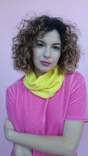 Load image into Gallery viewer, Cotton Knit Cowl in Lemon Yellow
