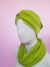 Load image into Gallery viewer, Velvet Cowl in Lime