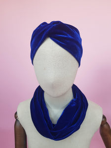 Velvet Headband in Royal Blue