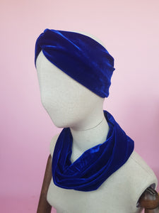 Velvet Headband in Royal Blue