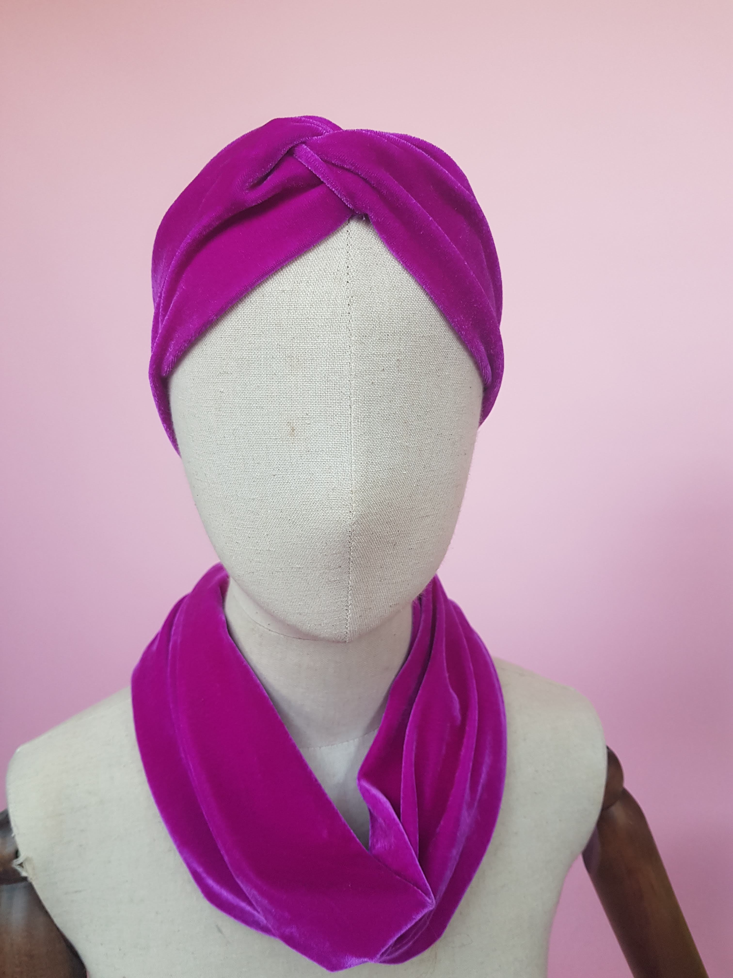 Velvet Cowl in Orchid - Megan Crook