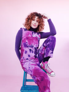 Long Sleeved Turtleneck in Purple Lurex