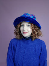 Load image into Gallery viewer, Boiled Wool Brimmed Hat in Royal Blue