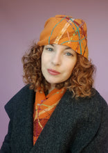 Load image into Gallery viewer, Lambs Wool Embellished Cloche Hat - Tangerine