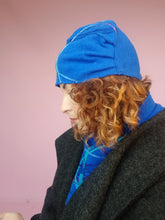 Load image into Gallery viewer, Lambs Wool Embellished Cloche Hat - Royal Blue