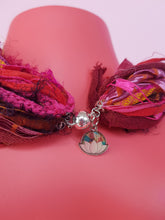 Load image into Gallery viewer, Silk Yarn Necklace in Pink and Red
