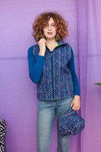Load image into Gallery viewer, Gilet in Digital Blue Knit Print